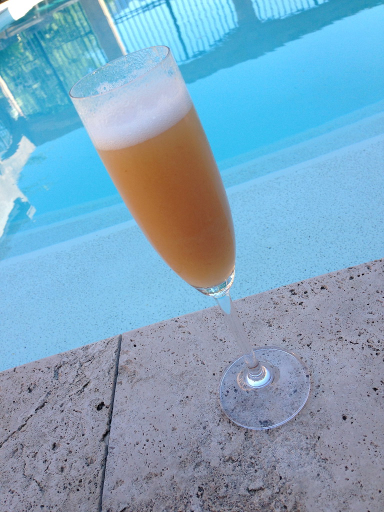 Bellini Cocktail - Italian Aperitif drink Champagne Prosecco Bubbly MCC Methode Cape Classique