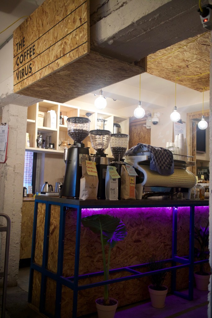 The Coffee Virus, Coffee bar and lunch cafe, A Lab building, Amsterdam Noord, Netherlands