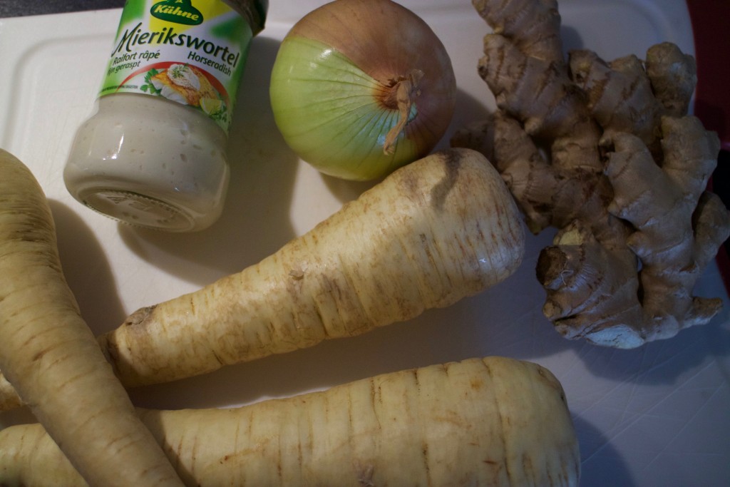Parsnip ginger and horseradish soup