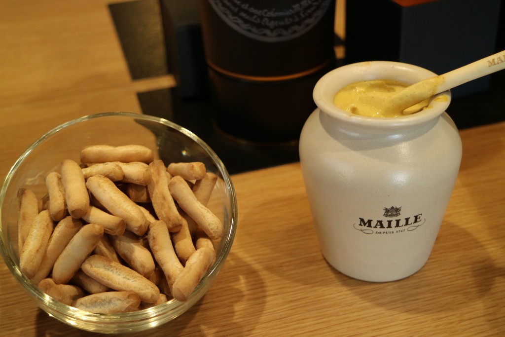 Mustard tasting, Dijon, France, Maille, Edmund Fallot